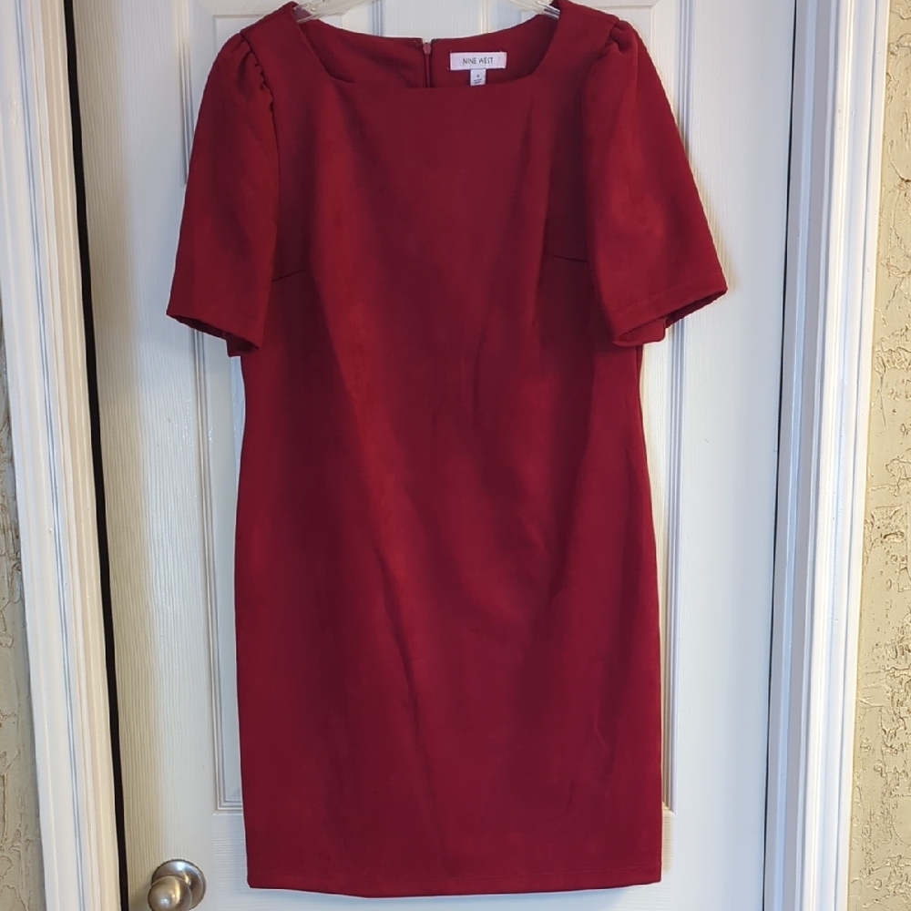 Nine West, Wine Colored, Very Light Velveteen Material